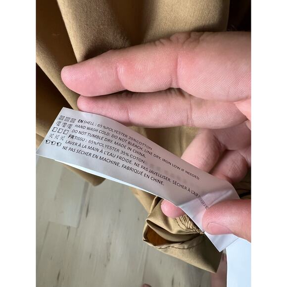 NWT En Saison mocha brown Puff Sleeve V-neck ruffle Mini Dress with Pockets - Picture 10 of 11